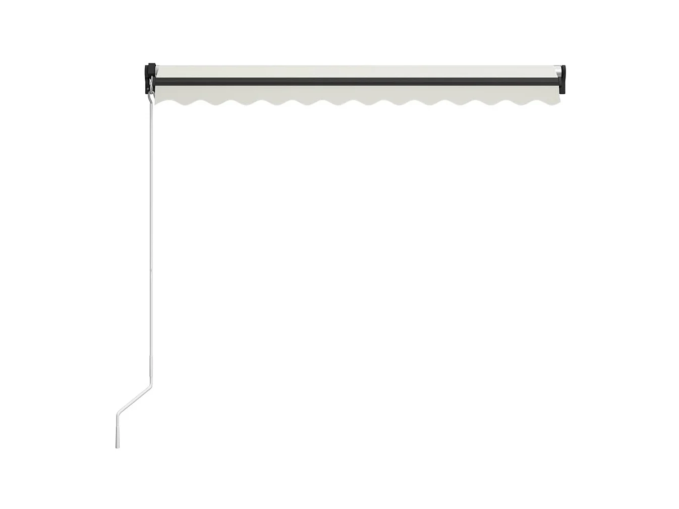 Auvent manuel rétractable avec LED 300x250 cm Crème WVGQ4045