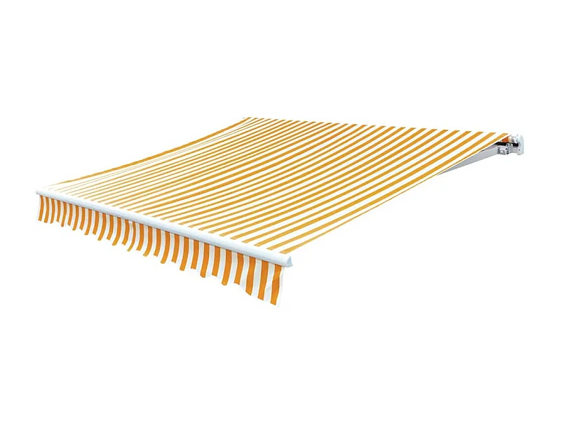 Tissu d'auvent Jaune tournesol/blanc 4 x 3 m (cadre non inclus) WVGQ9263