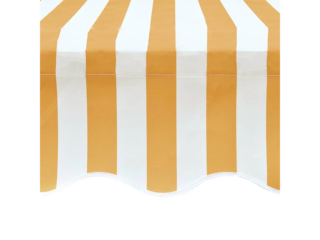 Luifeldoek 4x3 m canvas zonnebloemgeel en wit NL700186