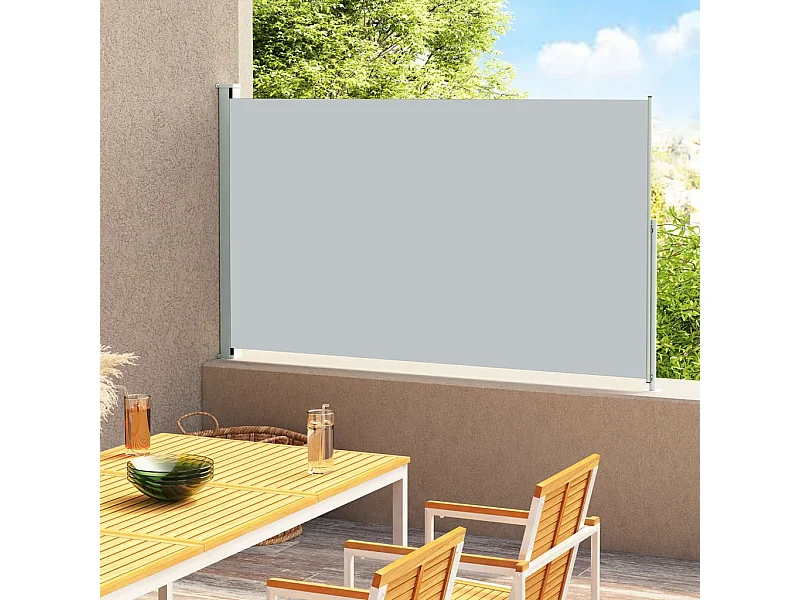 Auvent latéral rétractable de patio 180x300 cm Gris WVGQ3856