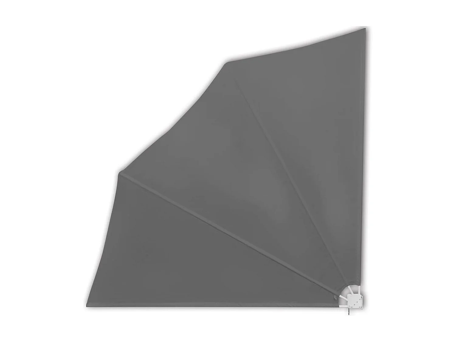Auvent latéral pliable de balcon Gris 140x140 cm WVGQ4538