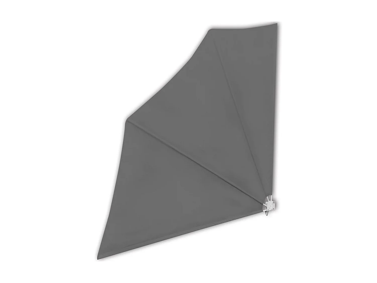 Auvent latéral pliable de balcon Gris 140x140 cm WVGQ4538