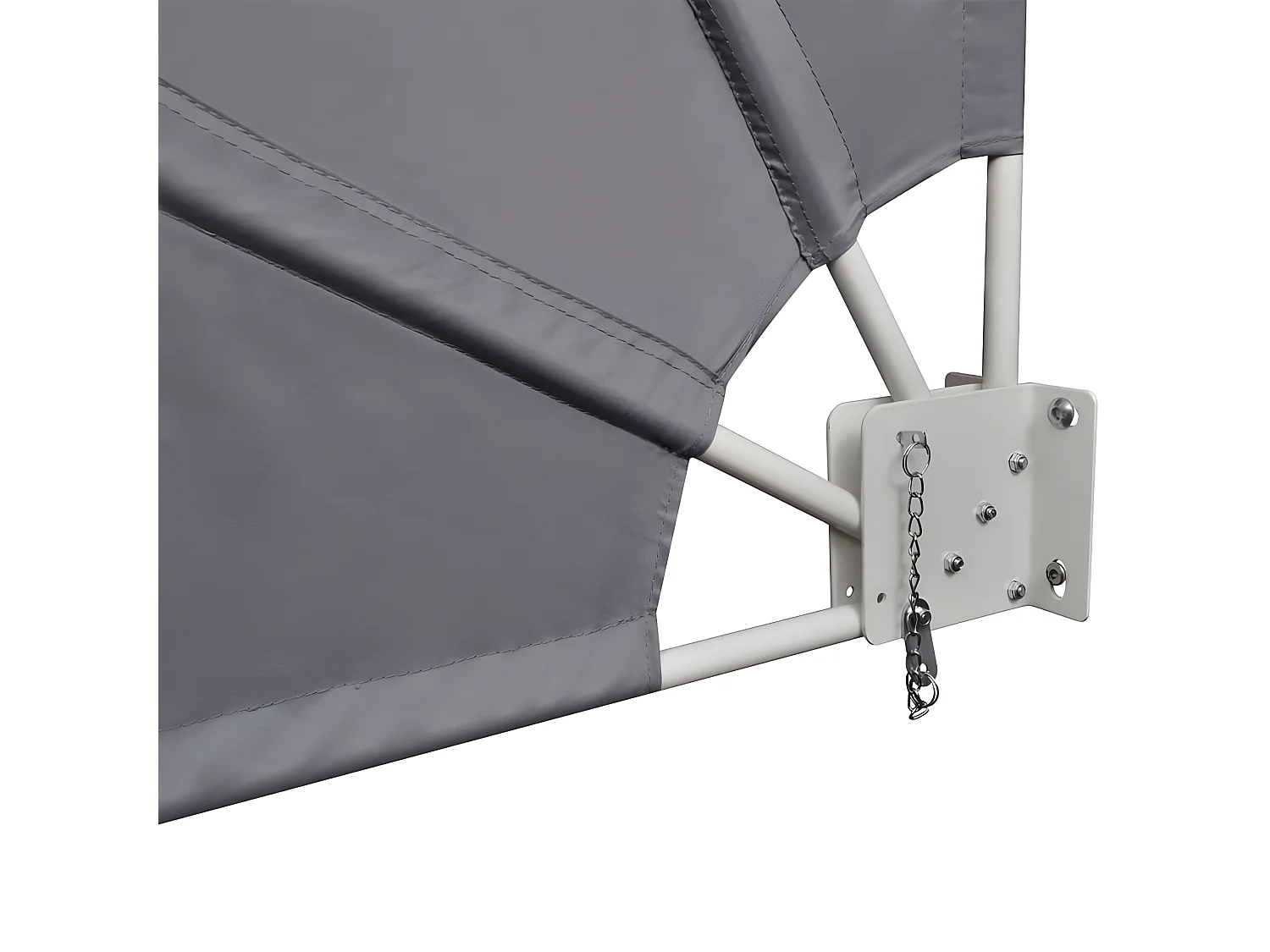 Auvent latéral pliable de balcon Gris 140x140 cm WVGQ4538