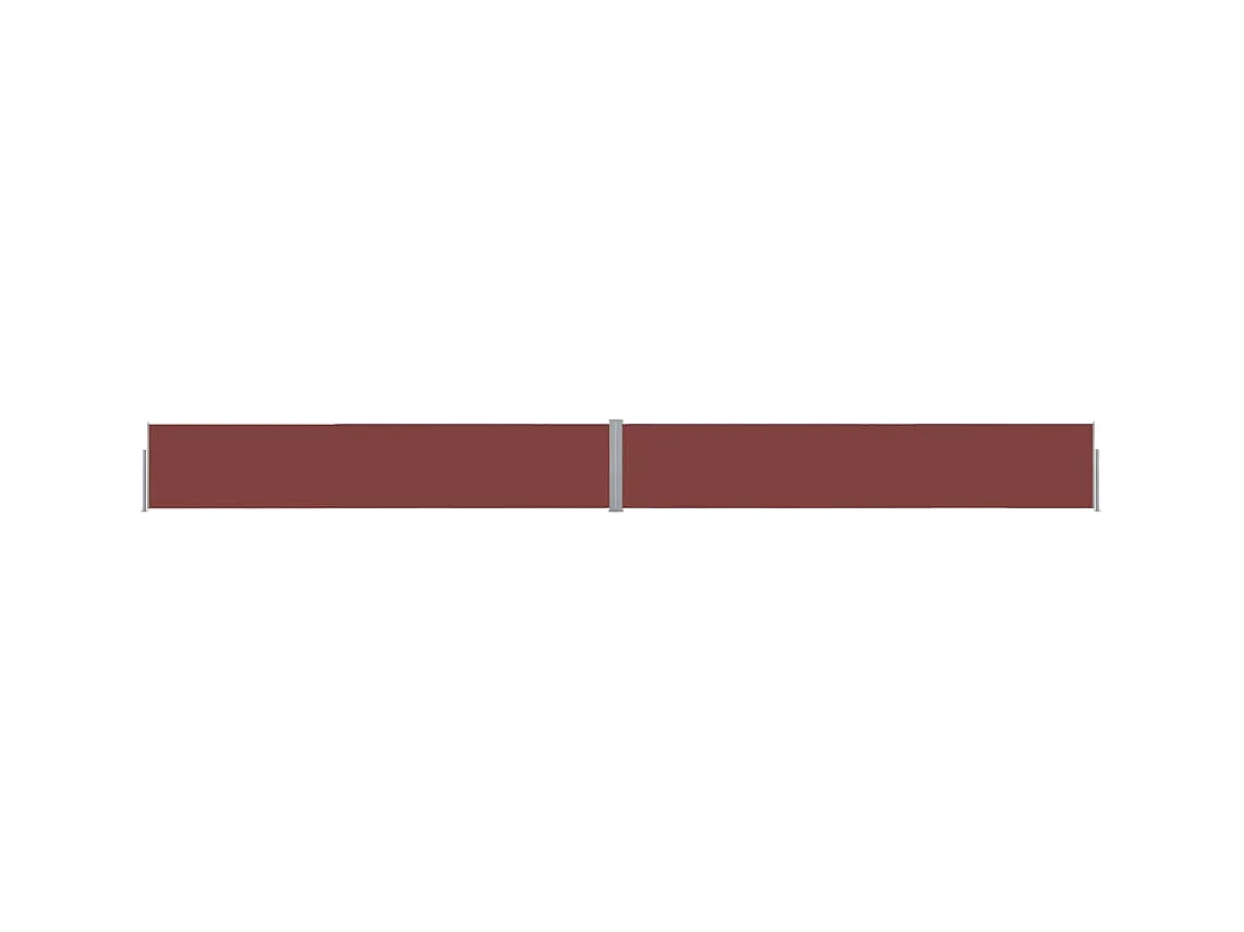 Auvent latéral rétractable de patio 140x1200 cm Marron WVGQ4511