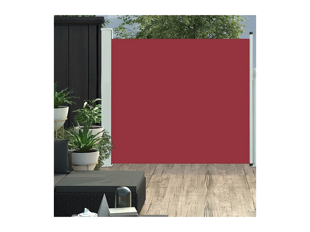 Auvent latéral rétractable de patio 170x300 cm Rouge WVGQ3529