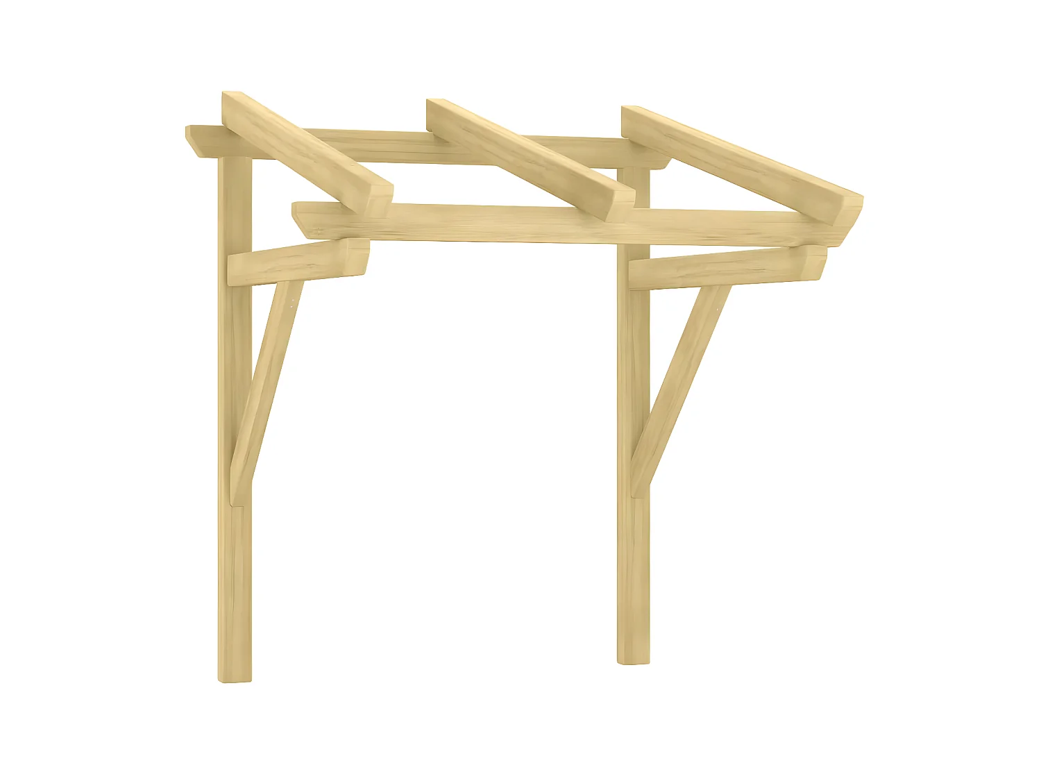 Auvent de porte 100x100x80 cm Bois de pin massif imprégné OWV33416