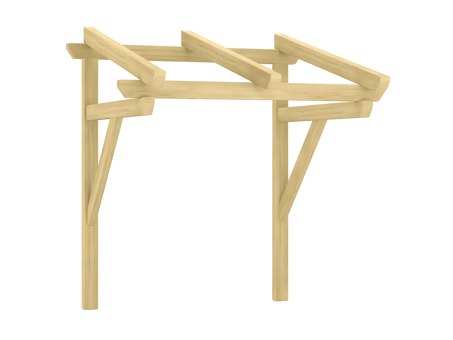 Auvent de porte 100x100x80 cm Bois de pin massif imprégné OWV33416