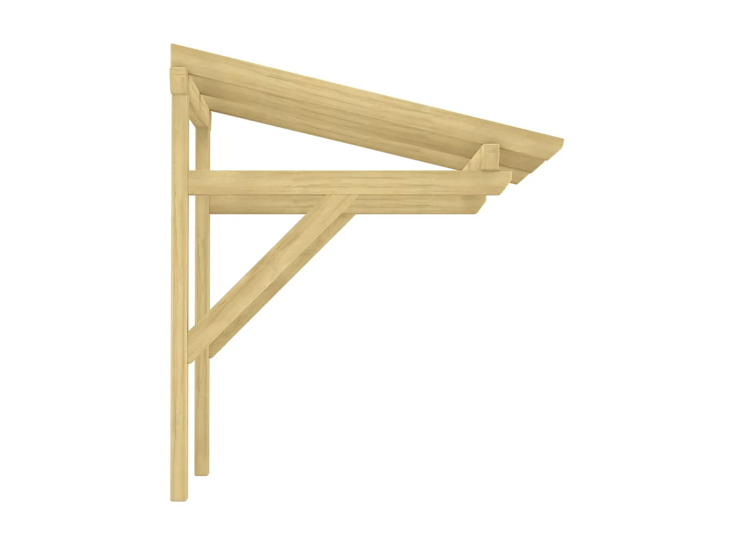 Auvent de porte 100x100x80 cm Bois de pin massif imprégné OWV33416