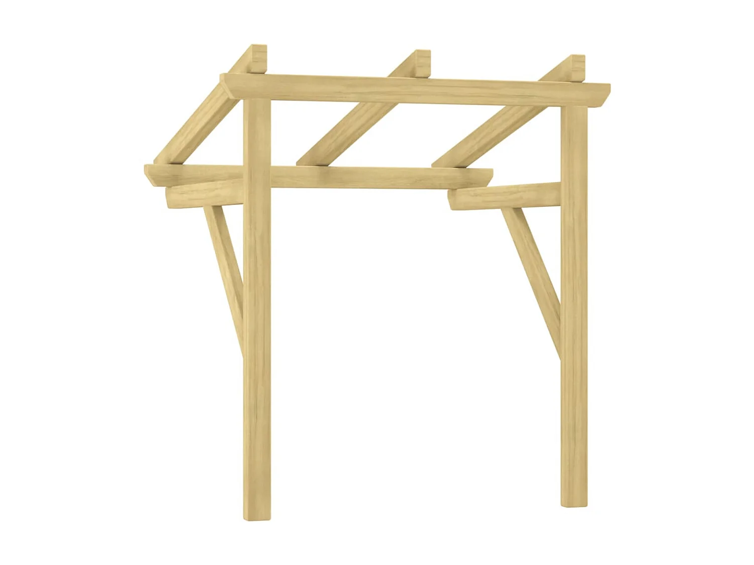 Auvent de porte 100x100x80 cm Bois de pin massif imprégné OWV33416