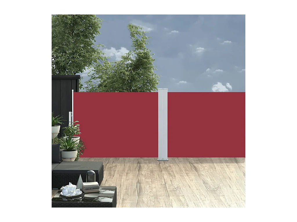 Auvent latéral rétractable Rouge 120 x 1000 cm WVGQ7721