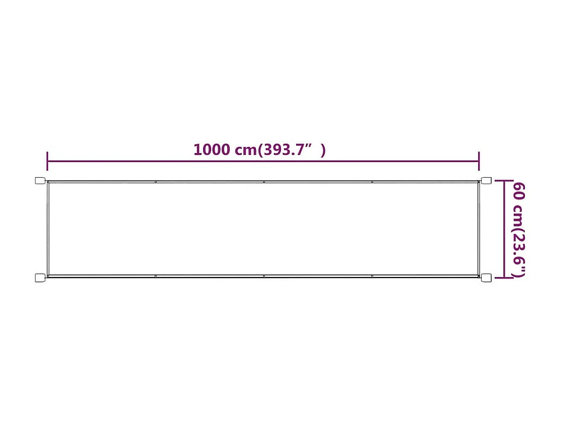 Toldo vertical tela oxford gris taupé 60x1000 cm ES29900