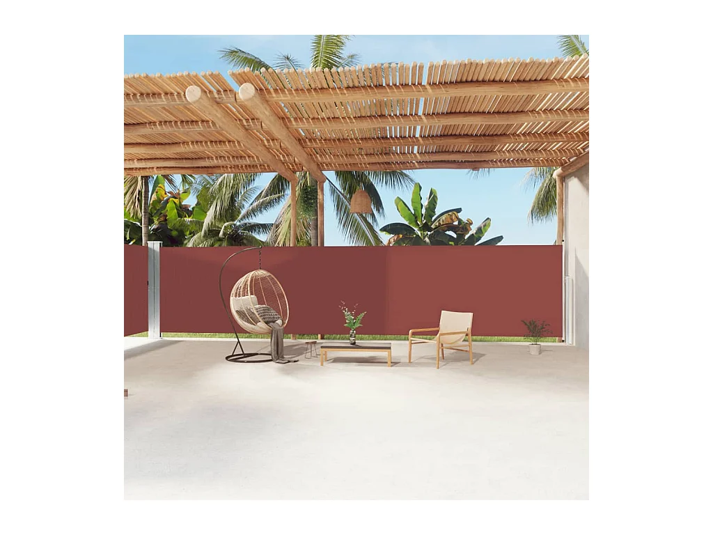 Auvent latéral rétractable Marron 180x1200 cm WVGQ6210