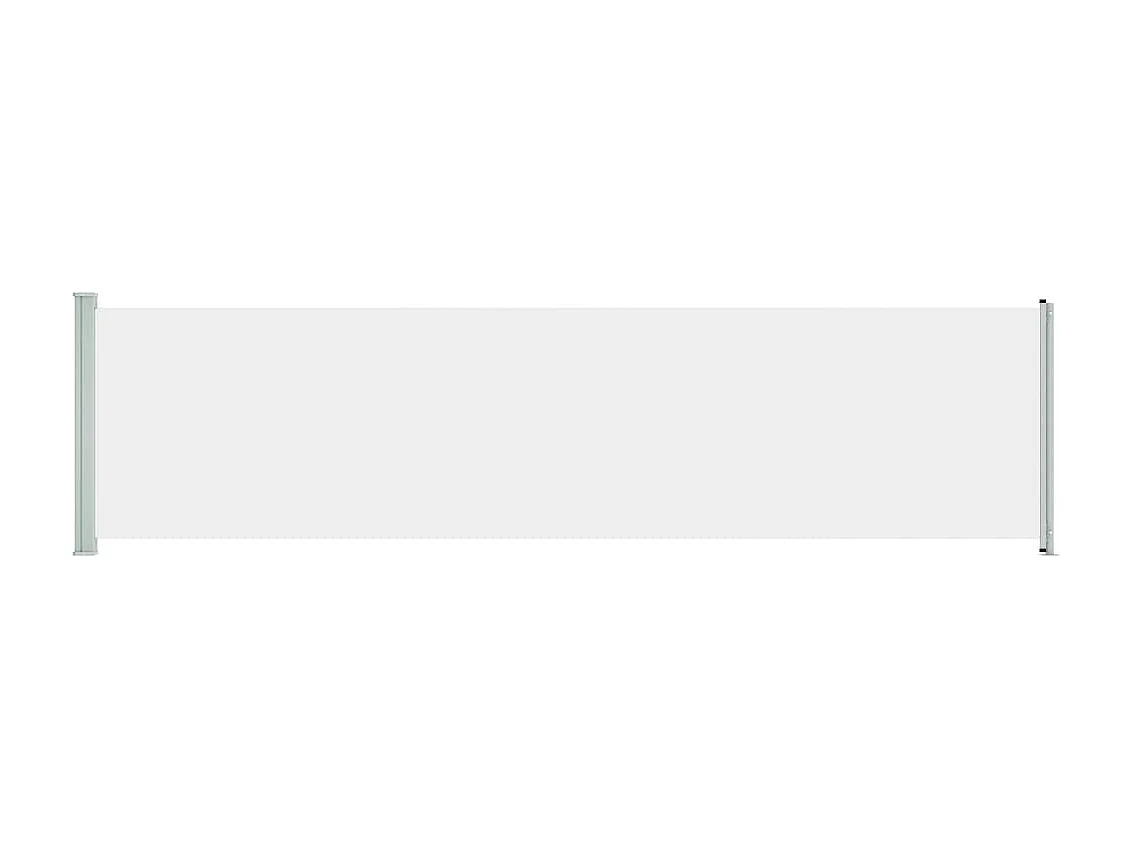 Tuinscherm uittrekbaar 600x160 cm crème NL711336
