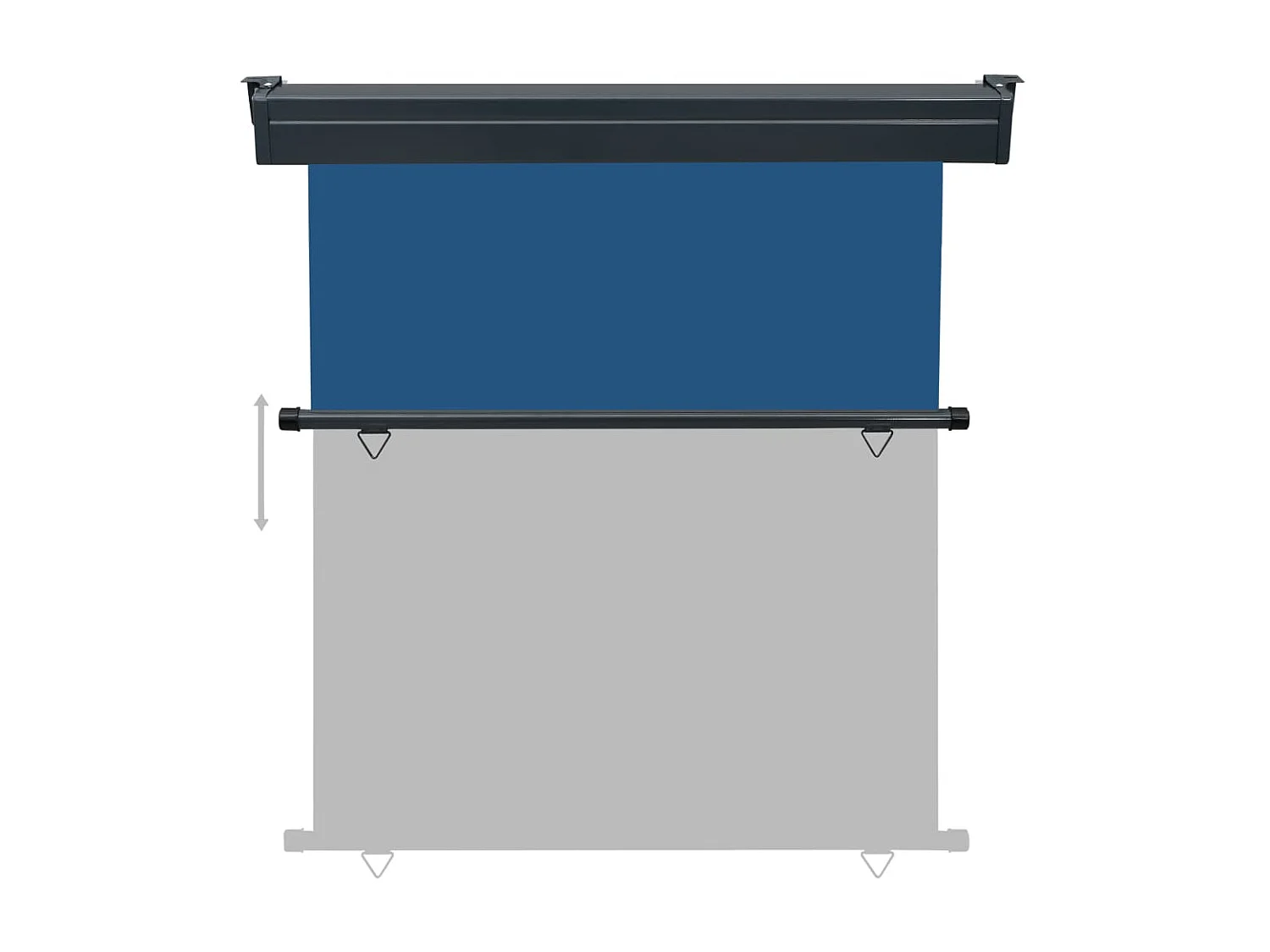 Auvent latéral de balcon 160x250 cm Bleu WVGQ1256