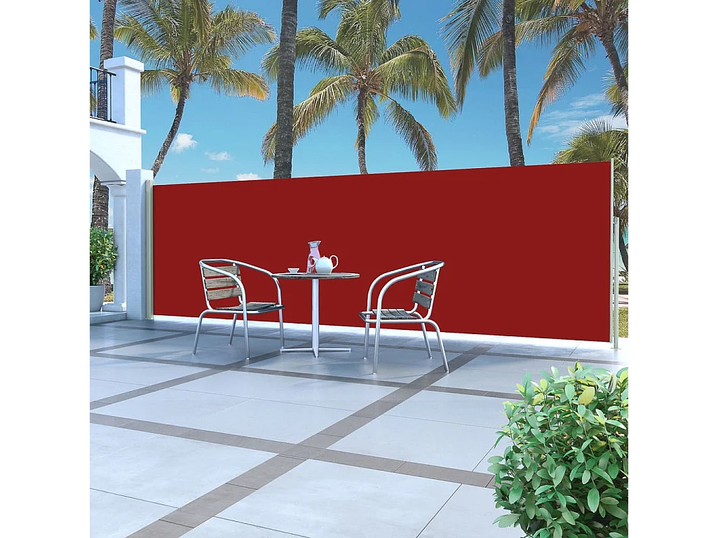 Toldo lateral retráctil 160x500 cm rojo ES63089