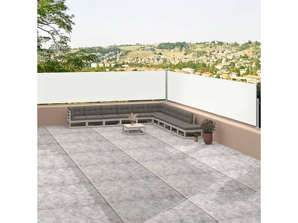 Auvent latéral rétractable Crème 117x1200 cm WVGQ3428