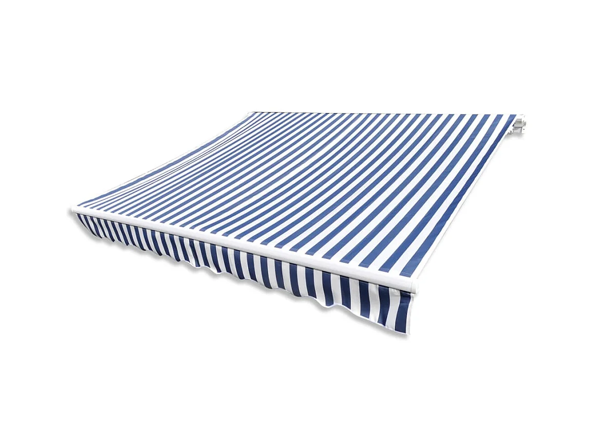 Toit d'auvent Toile Bleu et blanc 6x3 m (Cadre non inclus) WVGQ9695