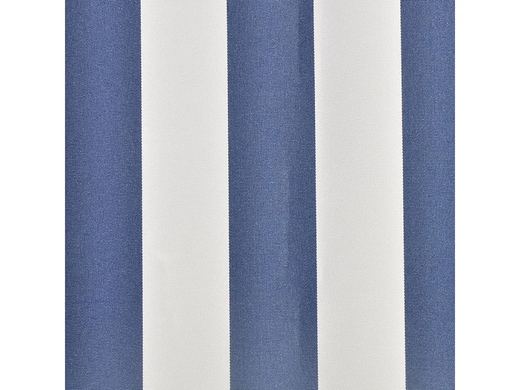 Luifeldoek 6x3 m canvas blauw en wit NL894617