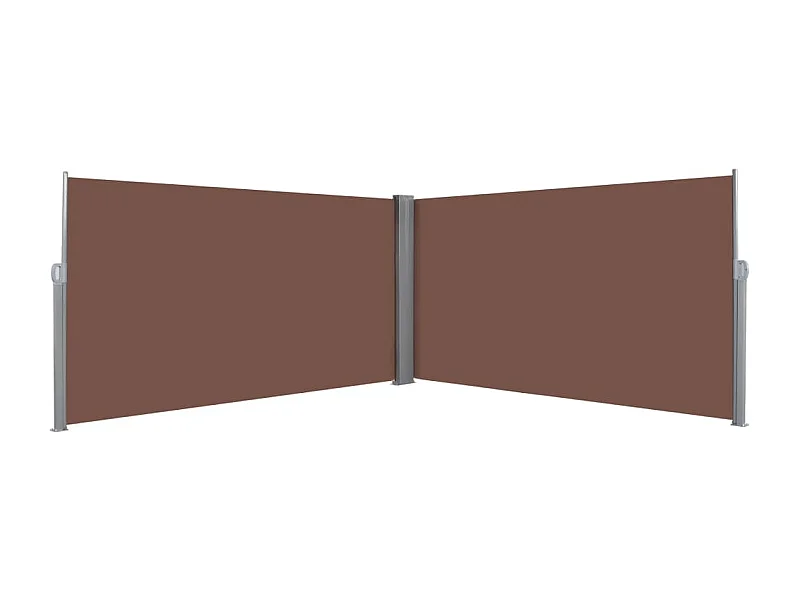 Auvent latéral rétractable 160 x 600 cm Marron WVGQ9038