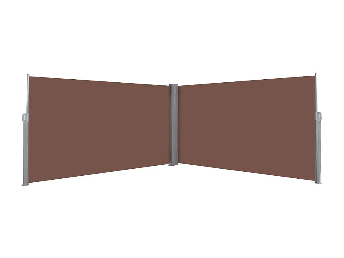 Auvent latéral rétractable 160 x 600 cm Marron WVGQ9038