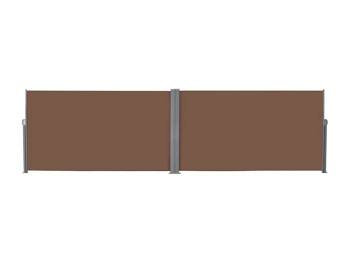 Auvent latéral rétractable 160 x 600 cm Marron WVGQ9038
