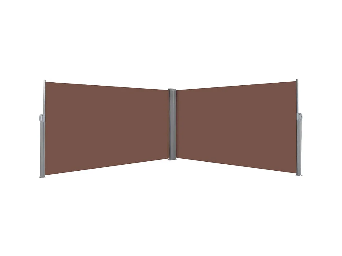 Auvent latéral rétractable 160 x 600 cm Marron WVGQ9038