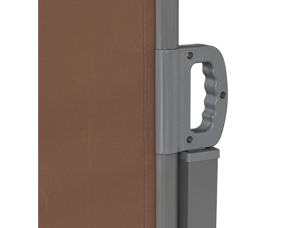 Auvent latéral rétractable 160 x 600 cm Marron WVGQ9038