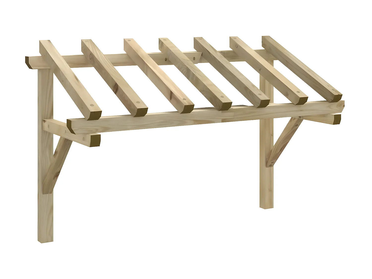 Auvent de porte 200x100x100 cm Bois de pin solide WVGQ1865