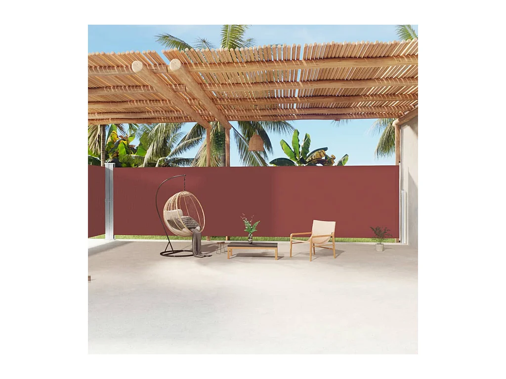 Auvent latéral rétractable Marron 200x1200 cm WVGQ8032