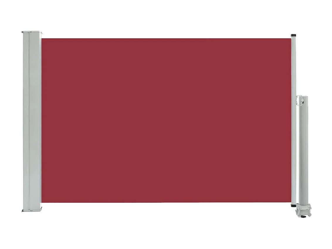 Auvent latéral rétractable de patio 60x300 cm Rouge WVGQ3288