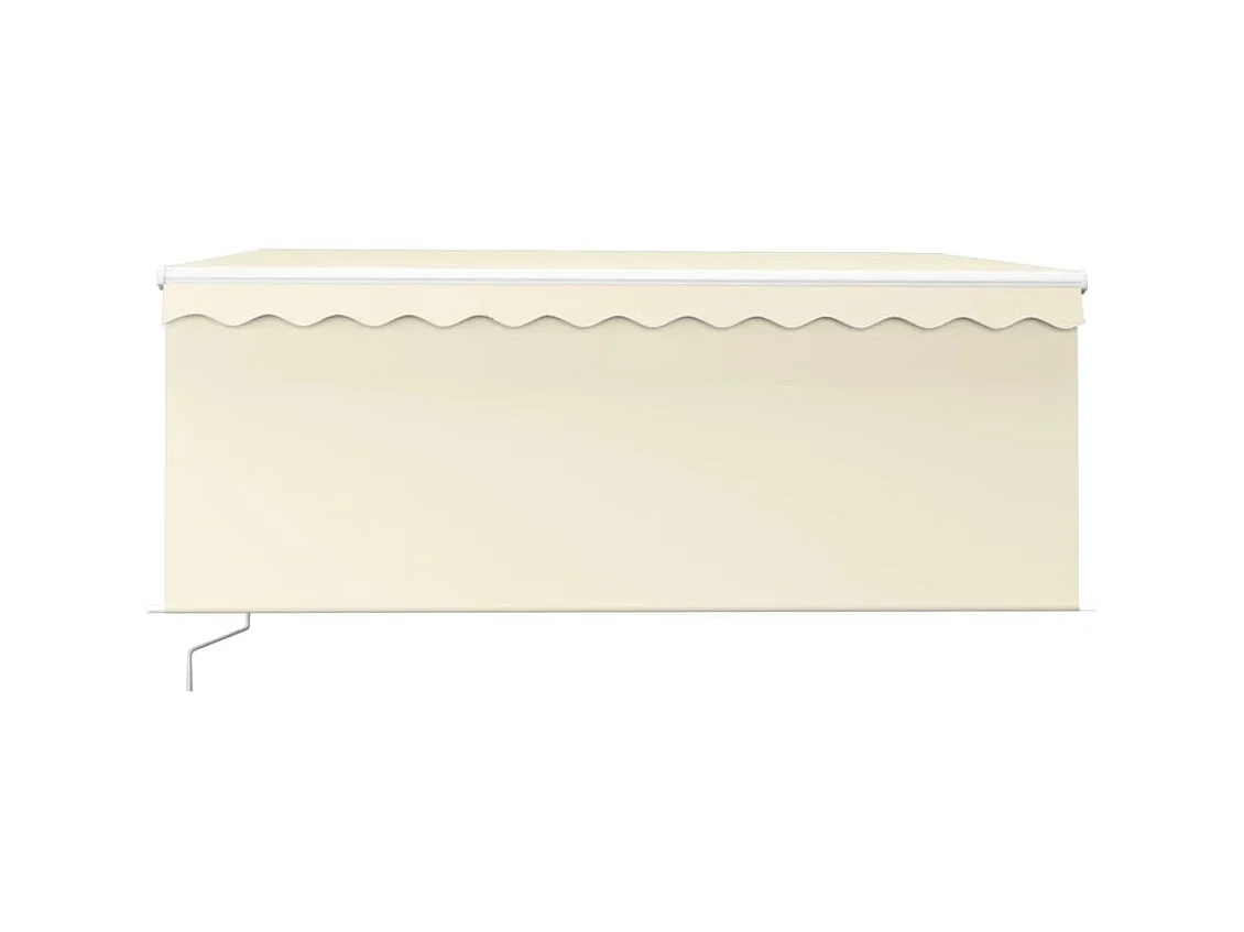 Auvent rétractable manuel avec store 3,5x2,5 m Crème   WVGQ2781