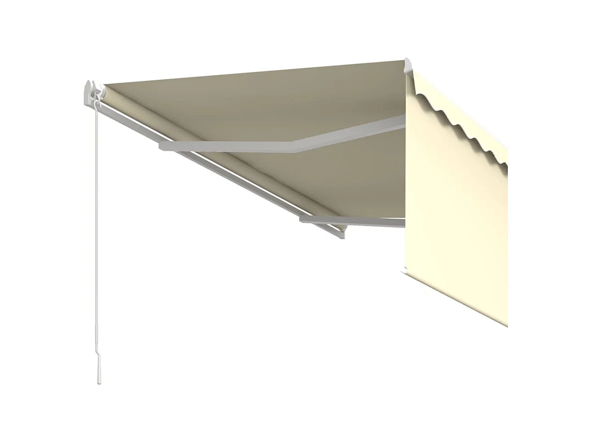 Auvent rétractable manuel avec store 3,5x2,5 m Crème   WVGQ2781