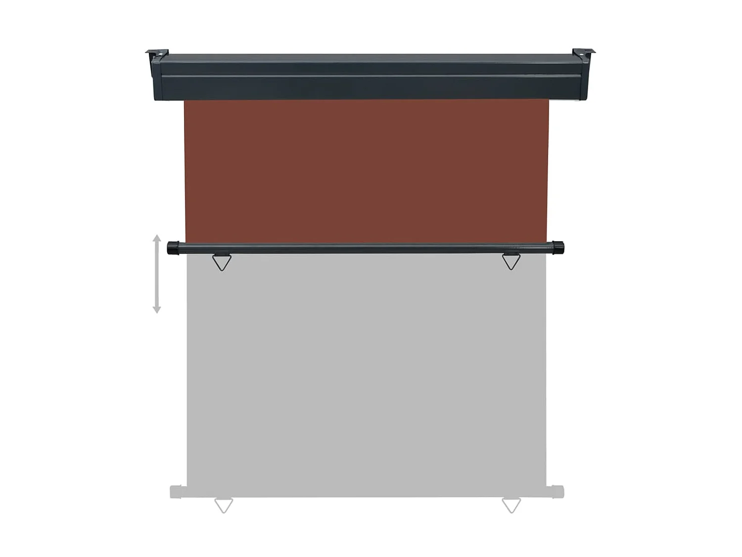 Auvent latéral de balcon 170x250 cm Marron WVGQ5329