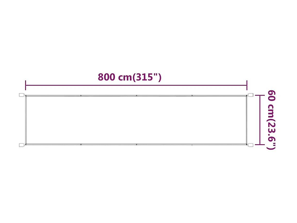Auvent vertical Vert clair 60x800 cm Tissu oxford WVGQ4306
