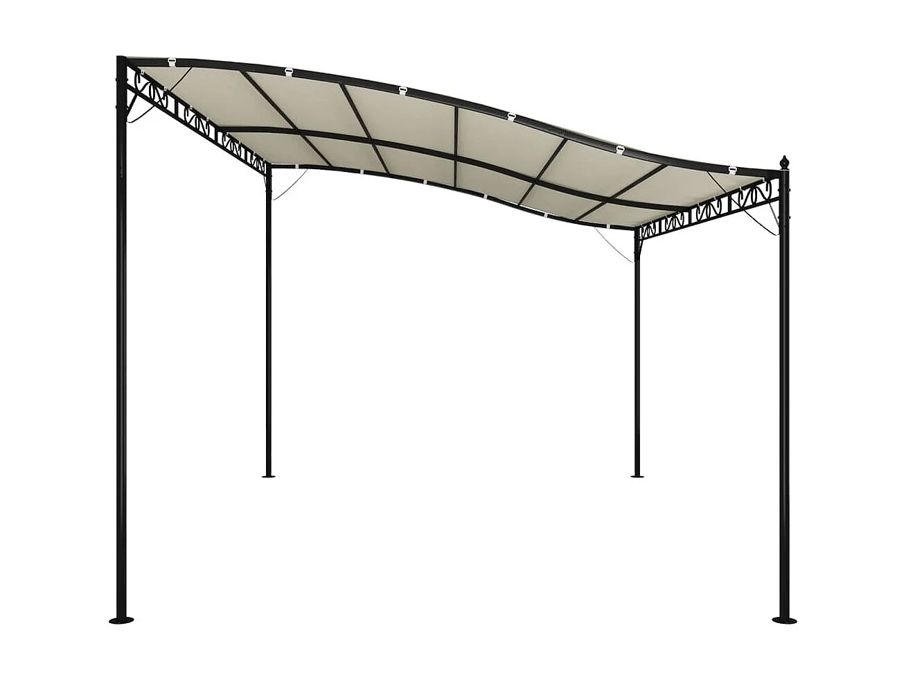 Auvent crème 4x3 m 180 g/m² tissu et acier WVGQ7654