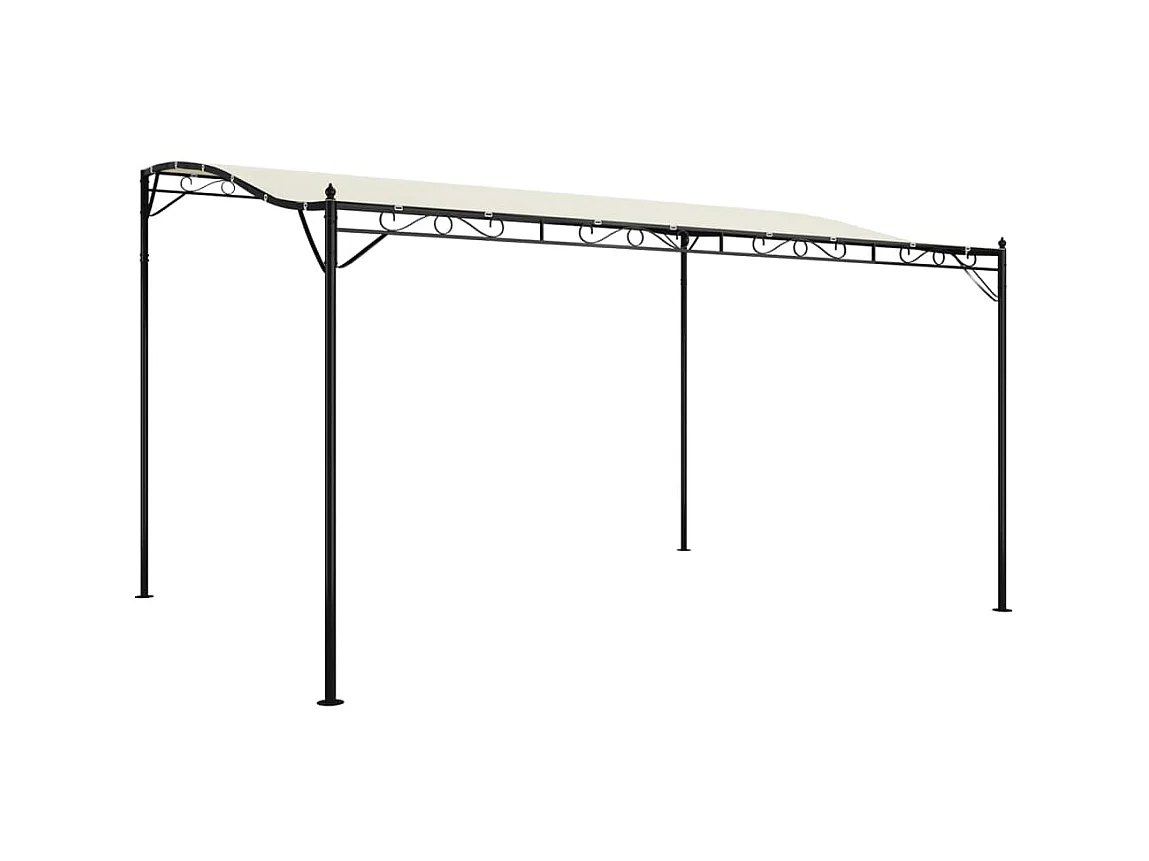 Auvent crème 4x3 m 180 g/m² tissu et acier WVGQ7654