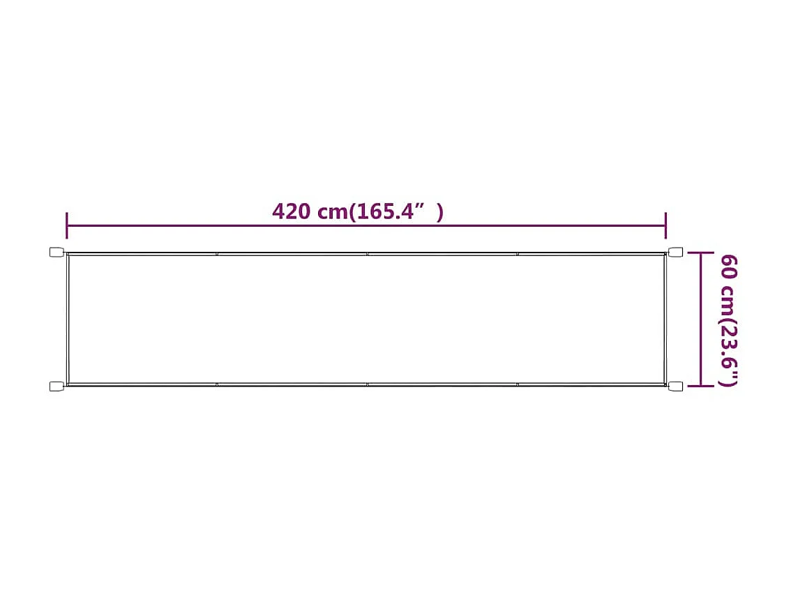 Auvent vertical Bleu 60x420 cm Tissu oxford WVGQ9031