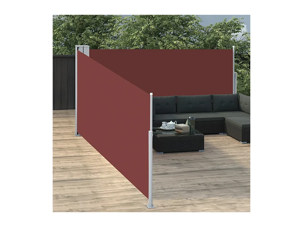 Auvent latéral rétractable Marron 100 x 1000 cm WVGQ7512