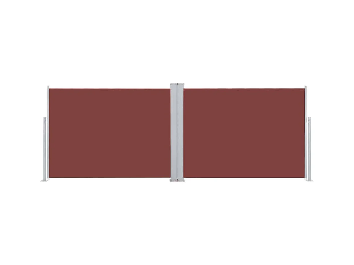 Auvent latéral rétractable Marron 100 x 1000 cm WVGQ7512
