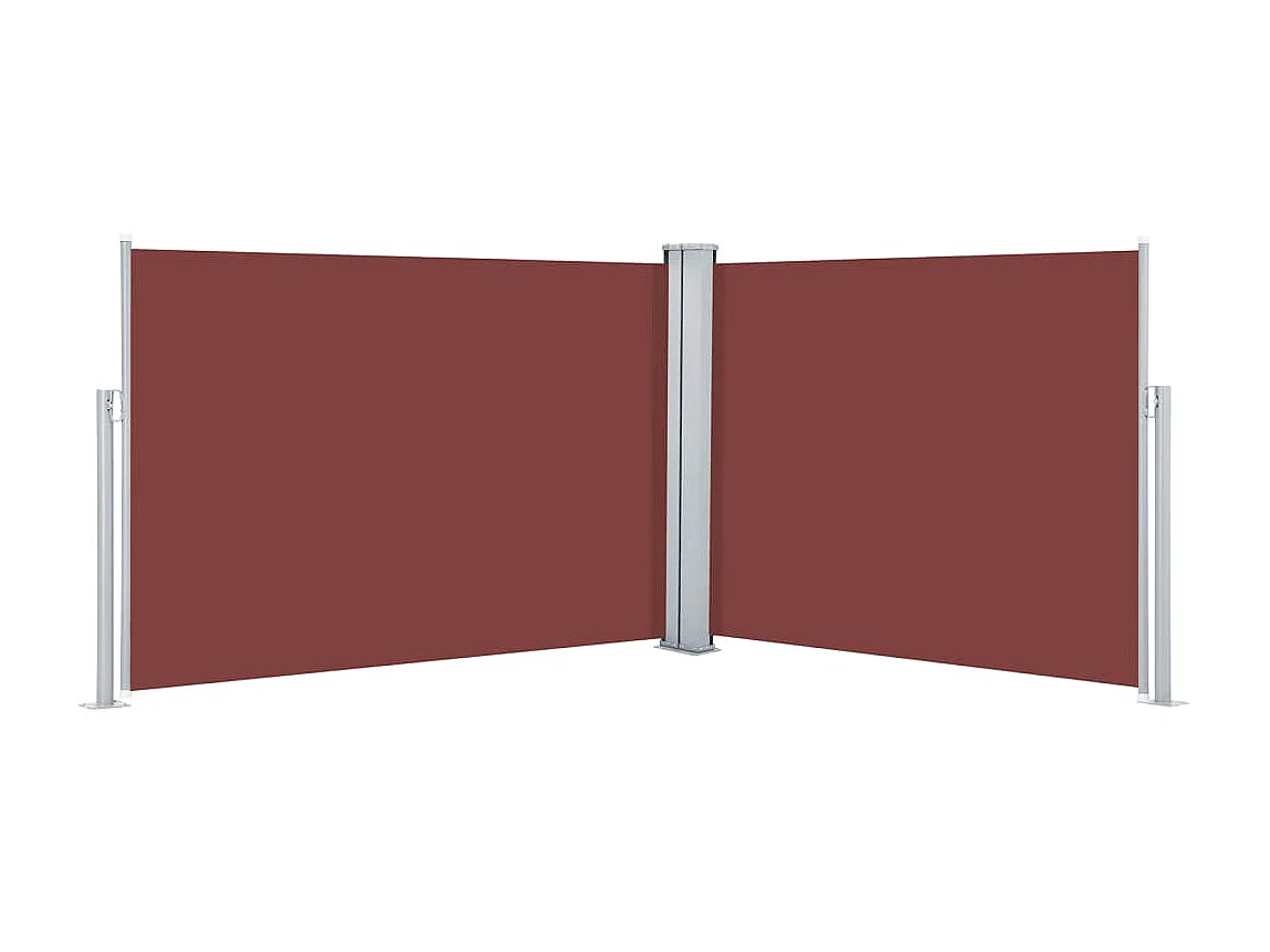 Auvent latéral rétractable Marron 100 x 1000 cm WVGQ7512