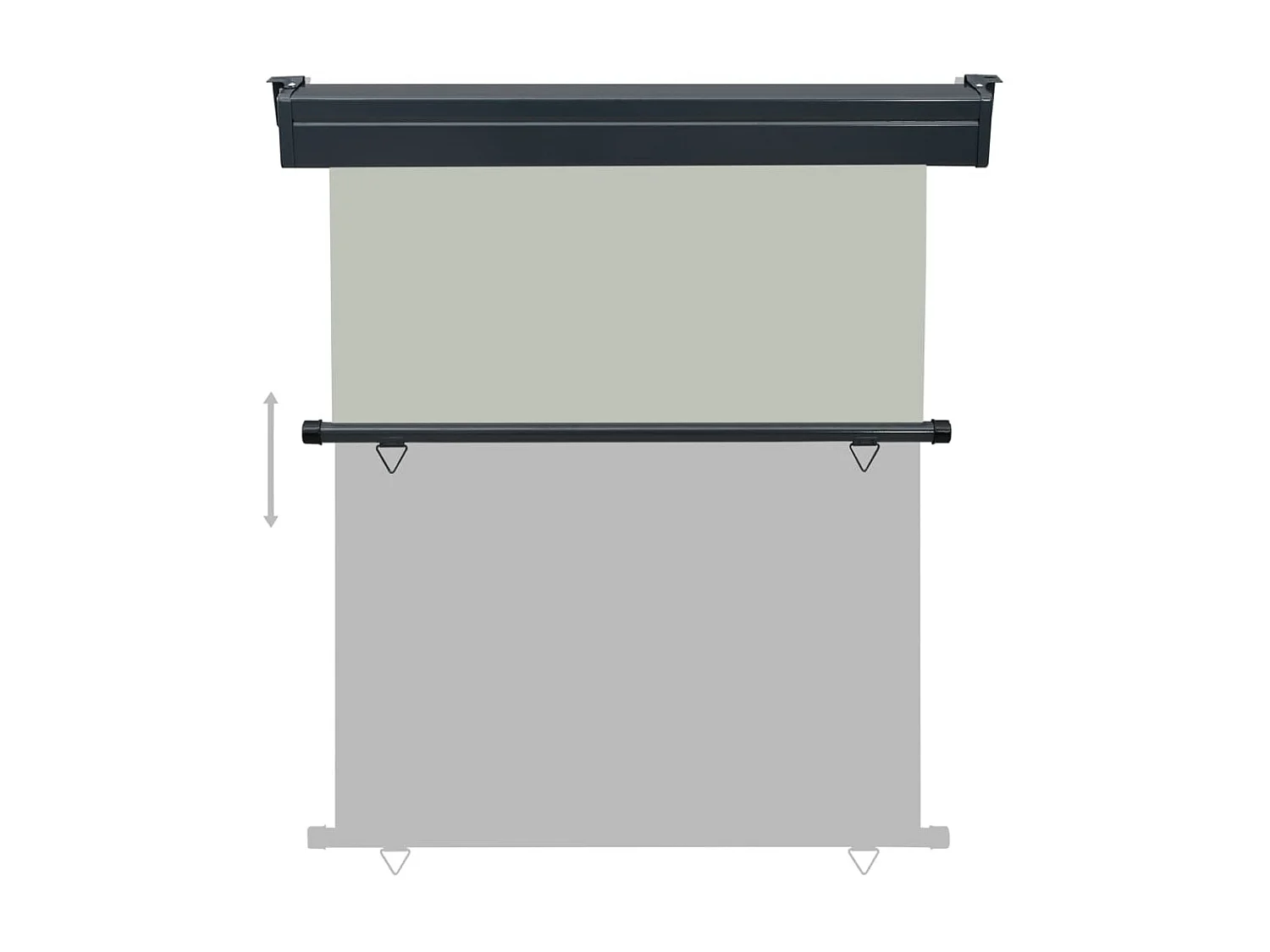 Auvent latéral de balcon 140x250 cm Gris WVGQ5953