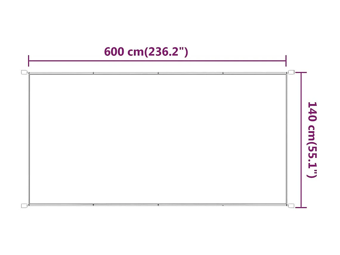 Auvent vertical Vert clair 140x600 cm Tissu oxford WVGQ1824