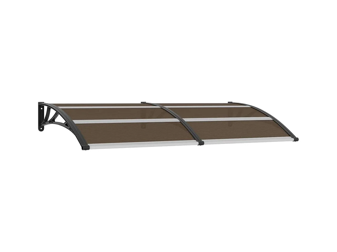 Auvent de porte Noir 200x100 cm PC WVGQ2543