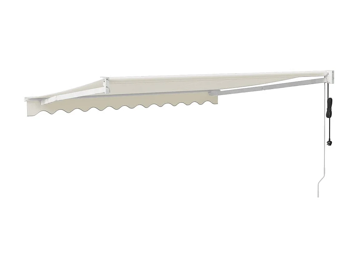 Auvent rétractable automatique crème 3,5x2,5 m WVGQ2919