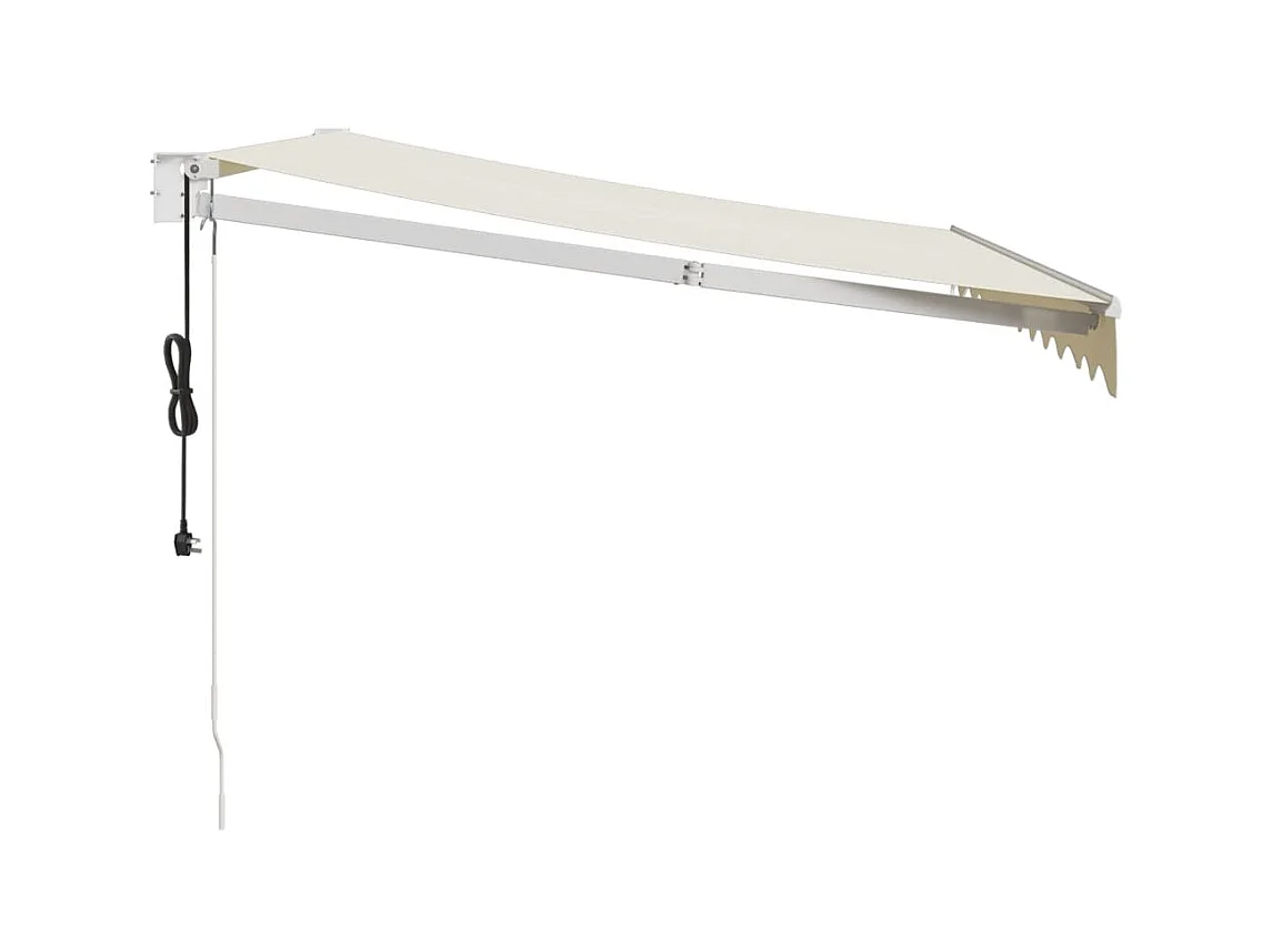 Auvent rétractable automatique crème 3,5x2,5 m WVGQ2919