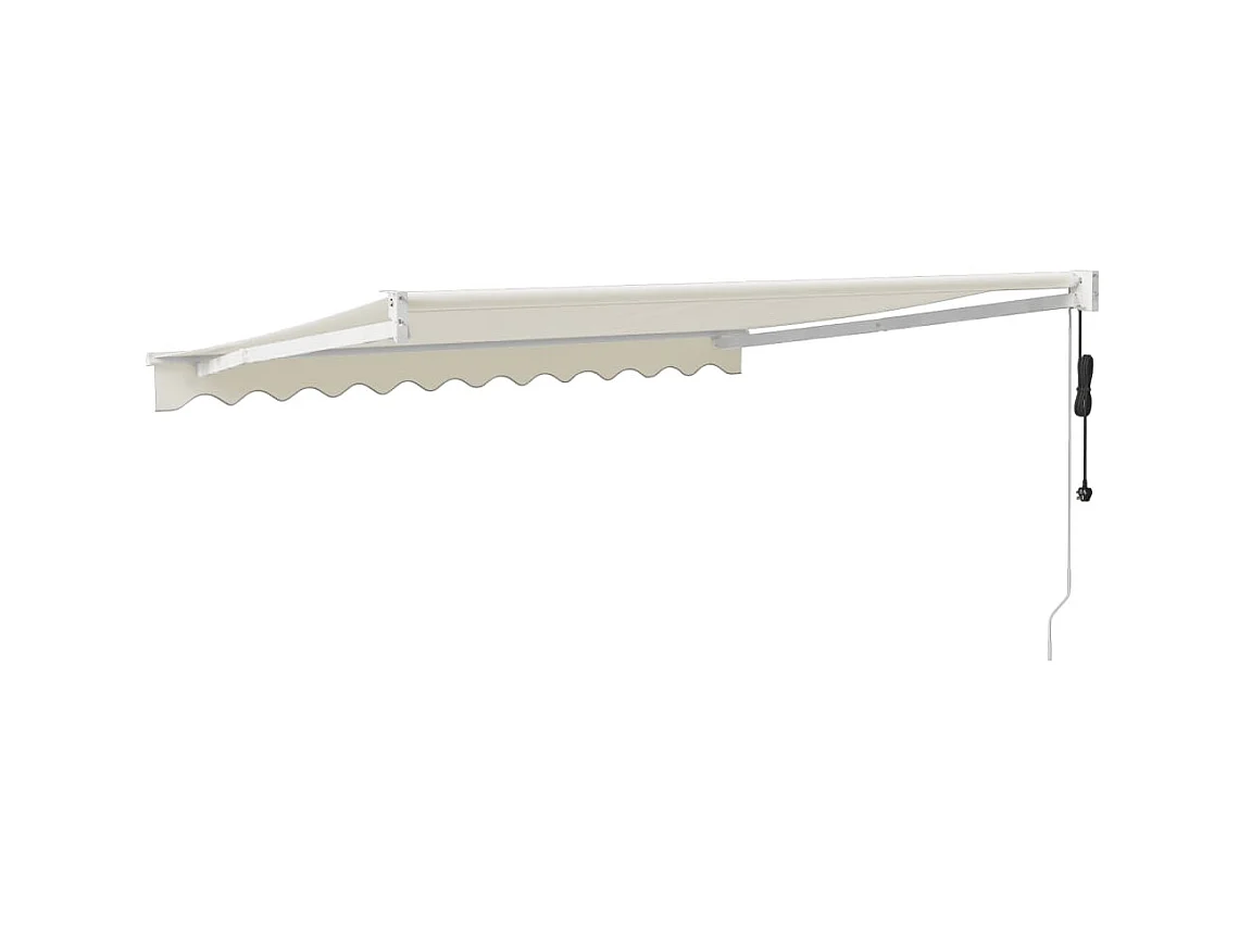 Auvent rétractable automatique crème 3,5x2,5 m WVGQ2919