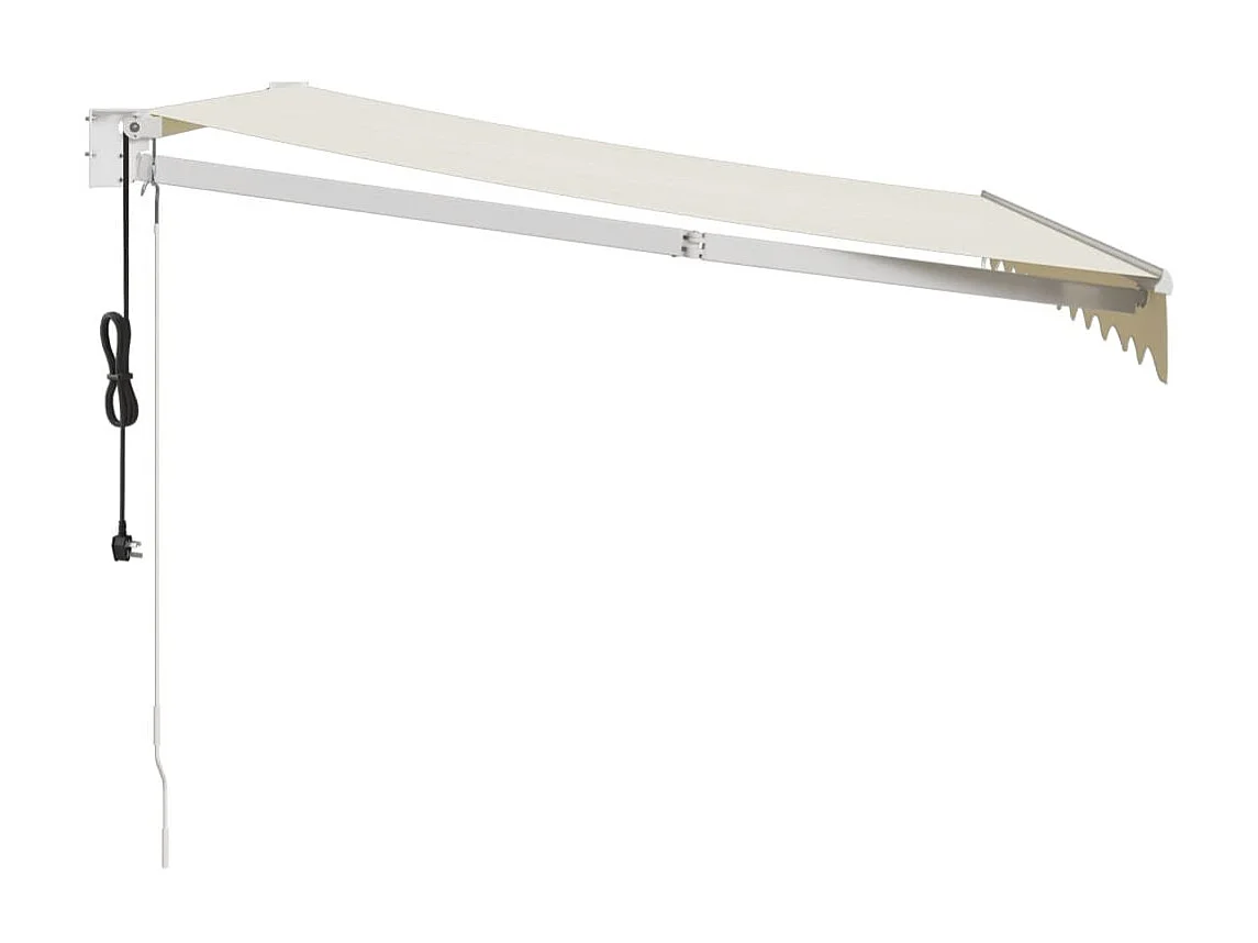 Luifel elektrisch uitschuifbaar 3,5x2,5 m crèmekleurig NL910310
