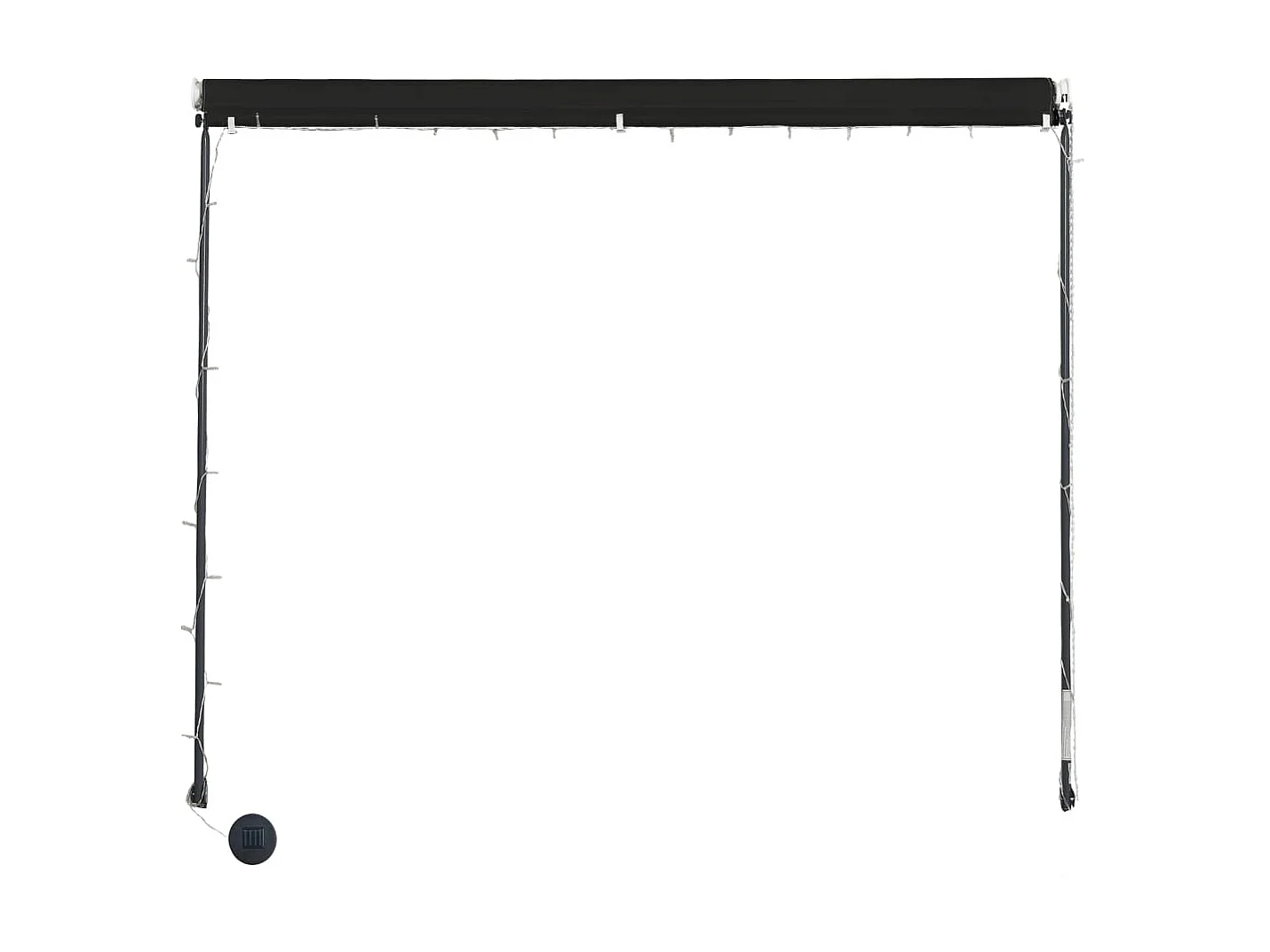 Toldo retráctil con LED gris antracita 350x150 cm ES25807