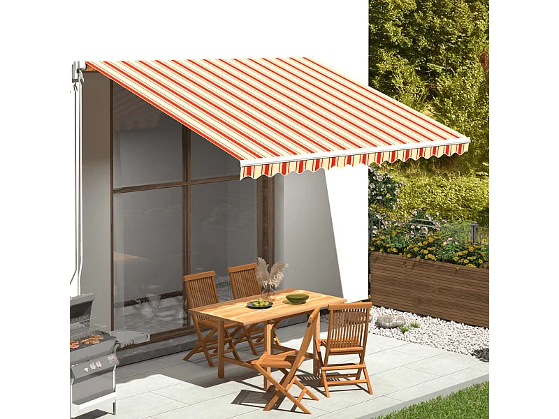 Tela de repuesto para toldo amarillo y naranja 4x3 m ES49143