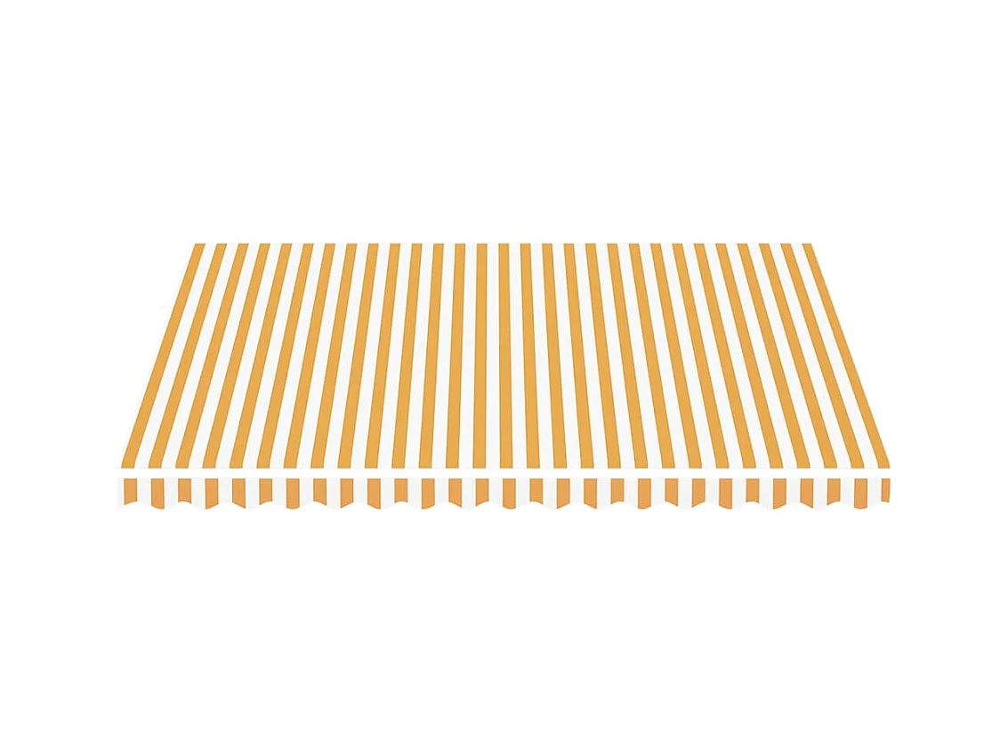 Tissu de remplacement pour auvent Jaune et blanc 4x3,5 m WVGQ5993